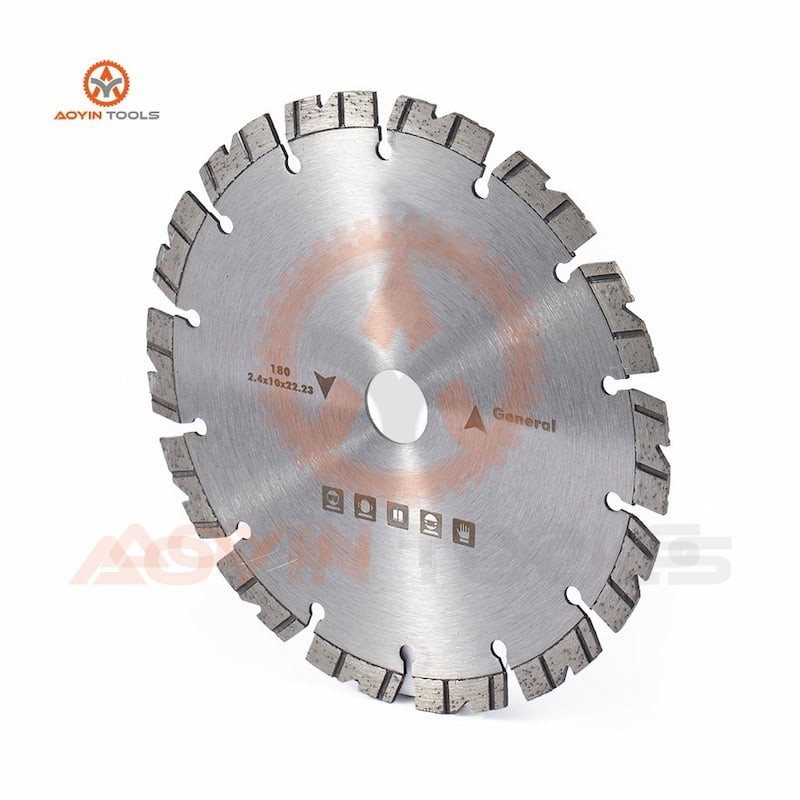 Laser Welded V-shaped Turbo Segment Saw Blade for Angle Grinder