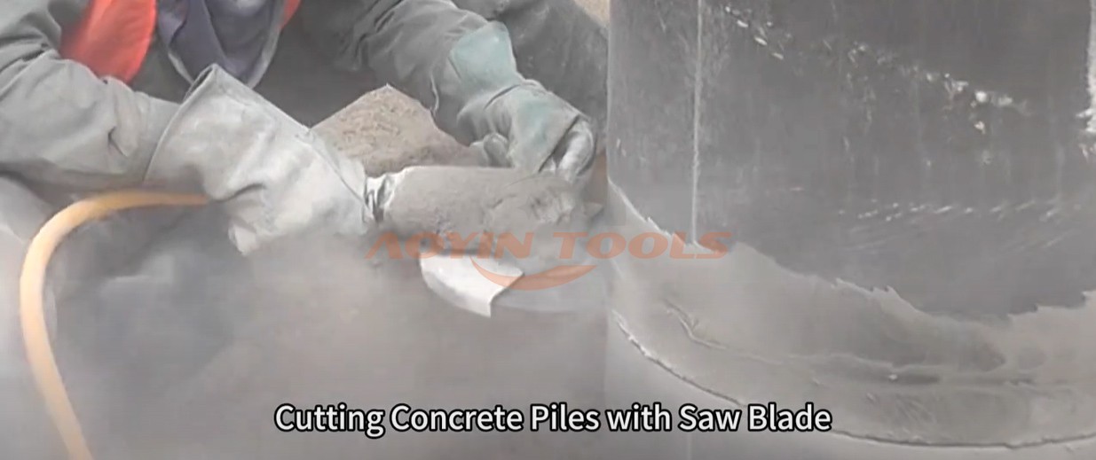 Lame de scie à béton efficace pour couper les racines et les pieux des murs - Vidéo de démonstration